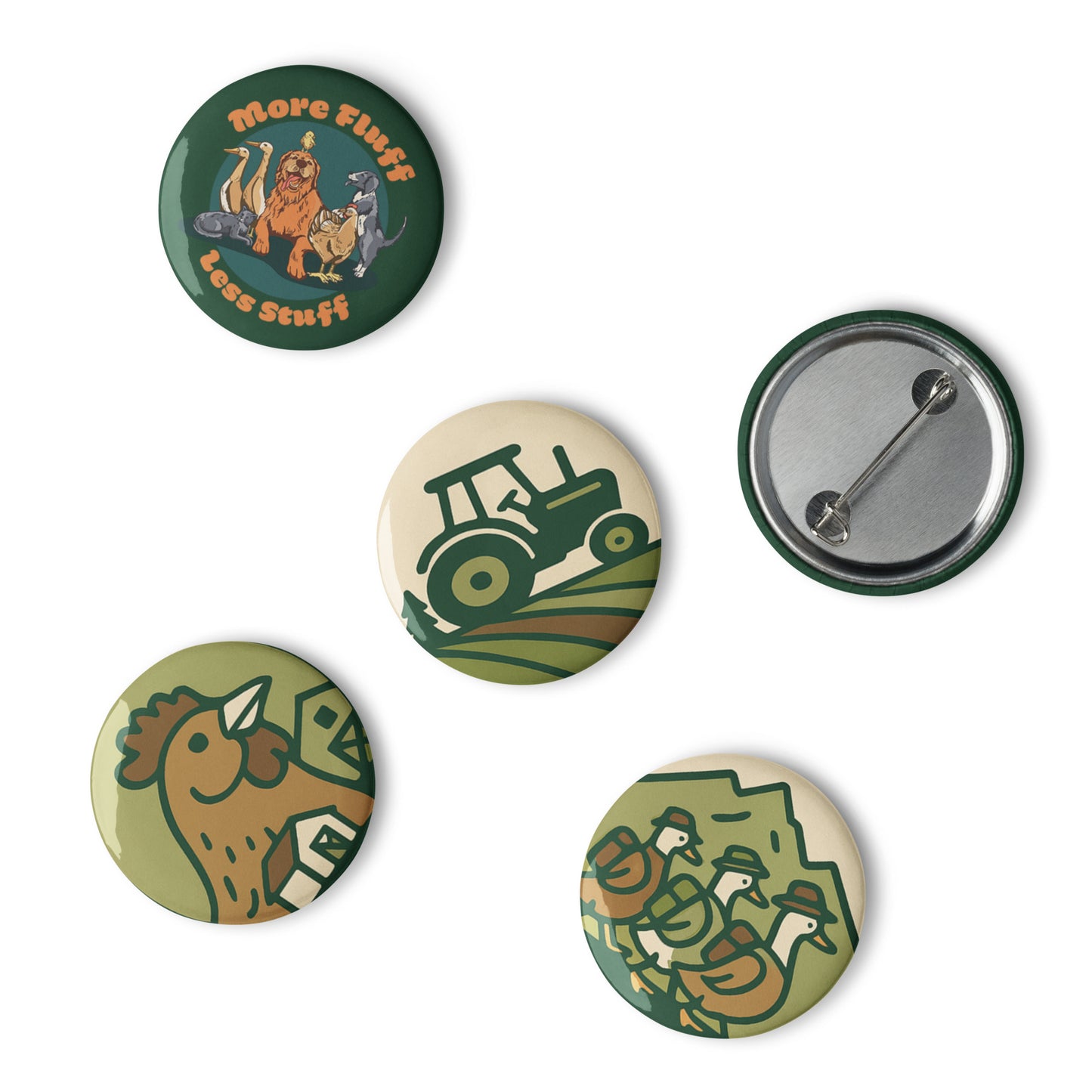 THE LITTLE CABIN THAT COULD 1.25" BUTTON PIN SET (QTY:5)