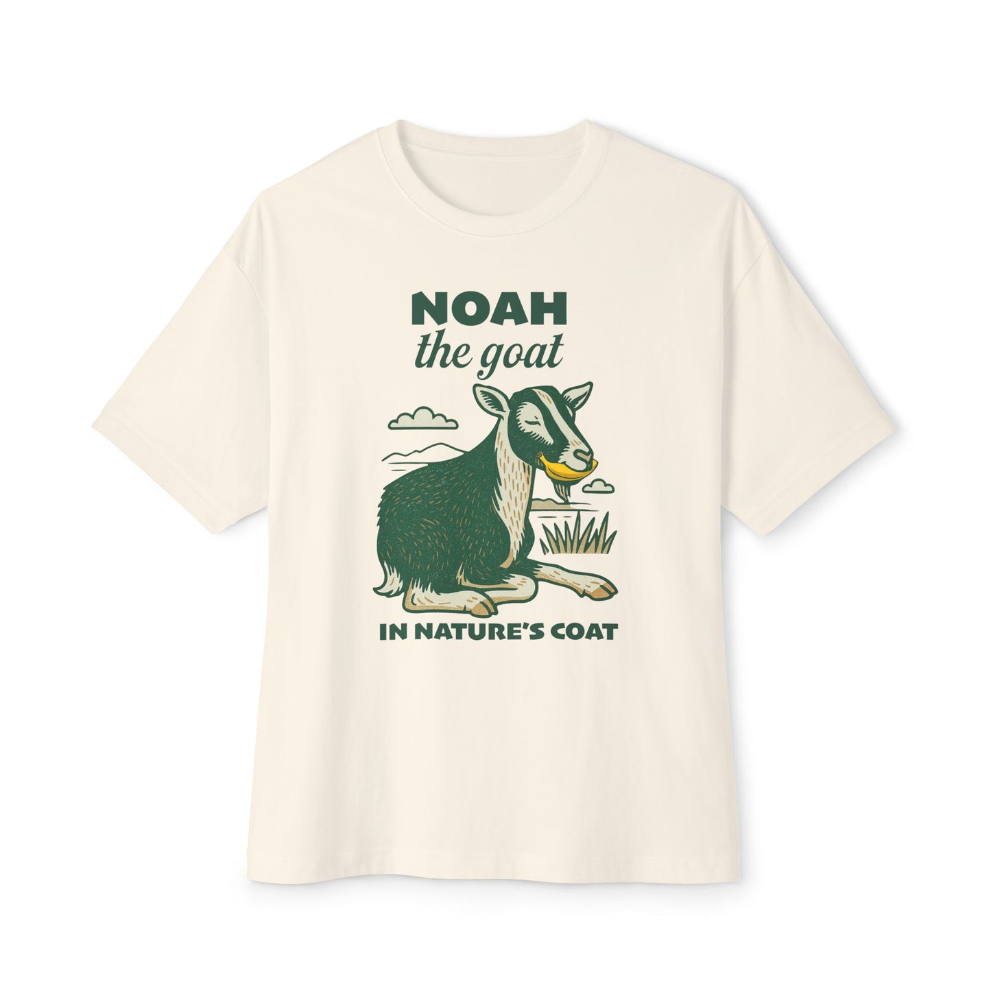 NOAH THE GOAT IN NATURE’S COAT UNISEX OVERSIZED BOXY TEE