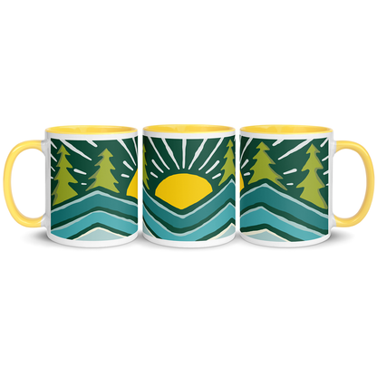 BRIGHT DAYS AHEAD 11OZ. CERAMIC 2 TONE MUG