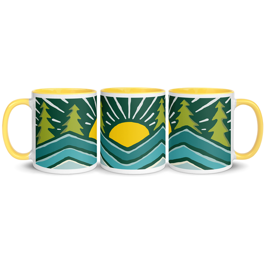 BRIGHT DAYS AHEAD 11OZ. CERAMIC 2 TONE MUG