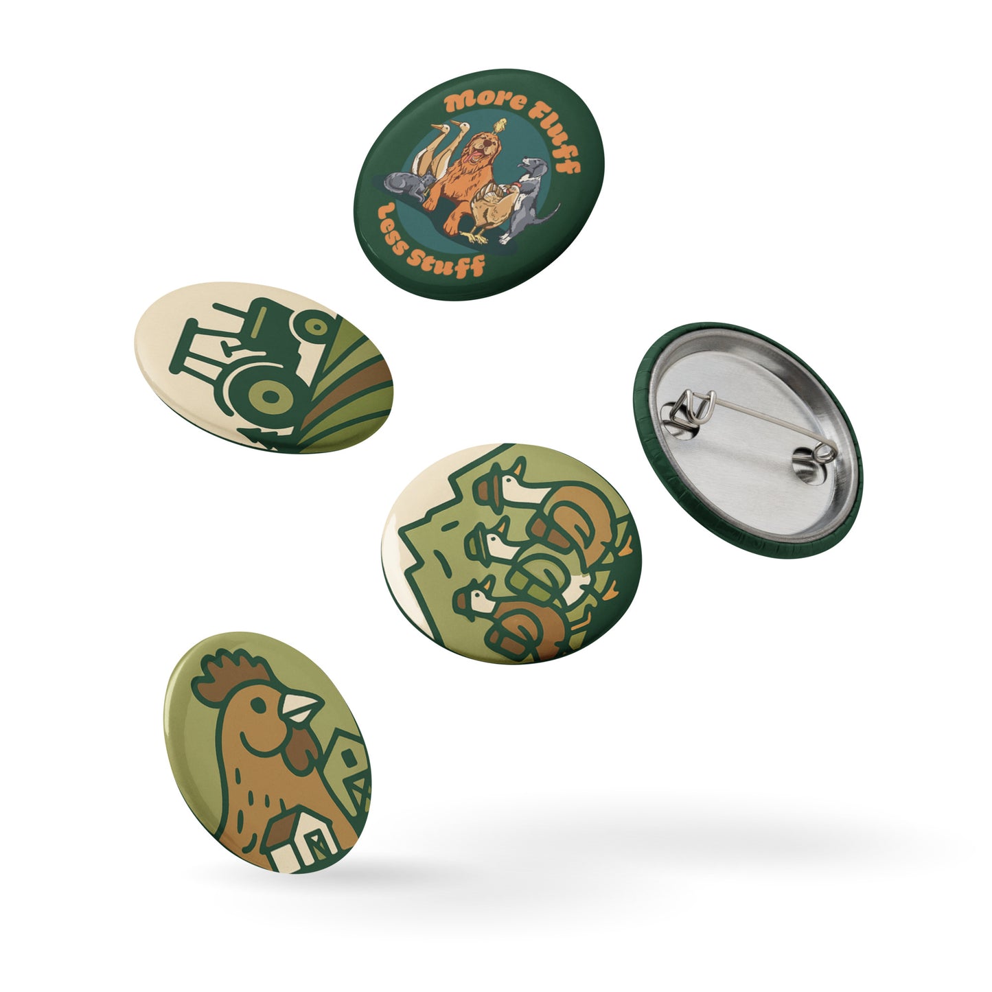 THE LITTLE CABIN THAT COULD 1.25" BUTTON PIN SET (QTY:5)